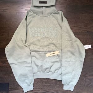 Fear of God Essentials Hoodie SS22 Sycamore Blue&Green Size Small